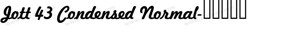 Jott 43 Condensed Normal字体转换
